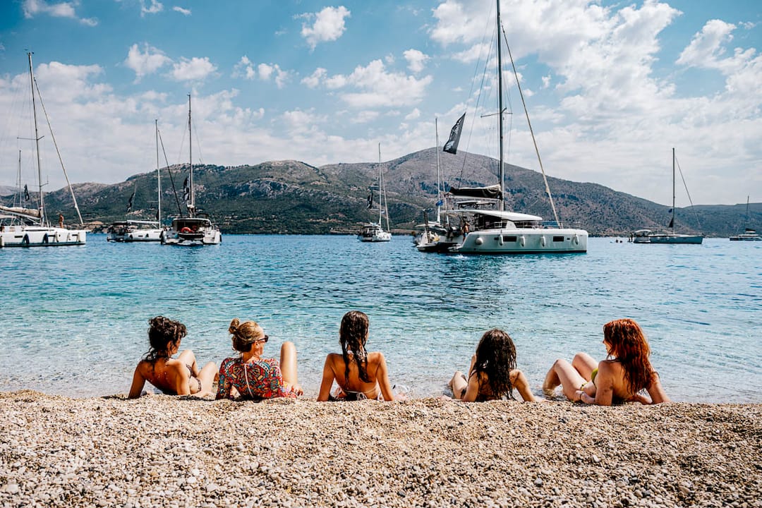 Group on yacht planning Mediterranean sailing