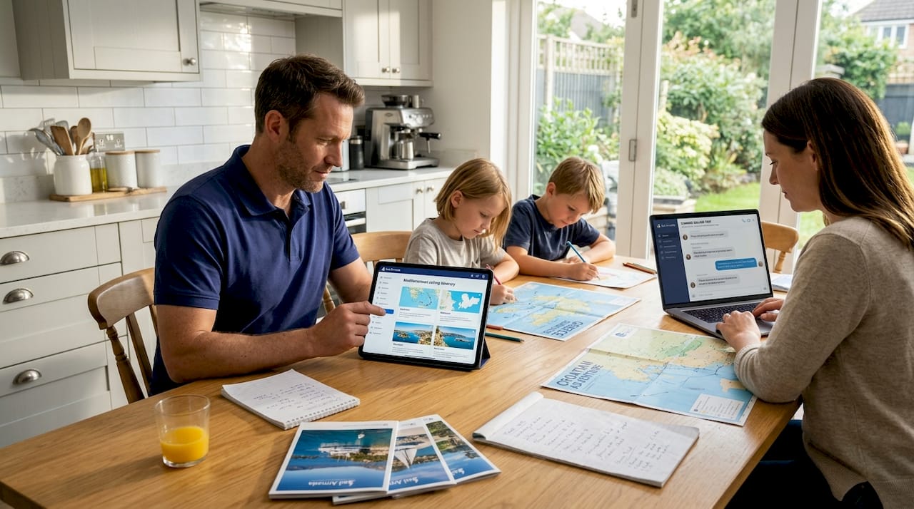 Family planning Mediterranean sailing holiday