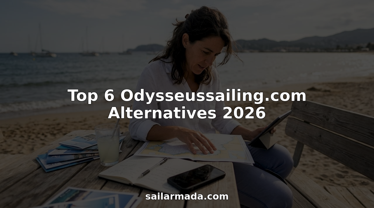 Person planning sailing yacht trip with maps and brochures