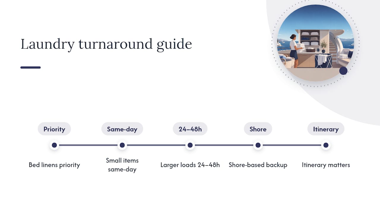 Yacht laundry turnaround decision timeline